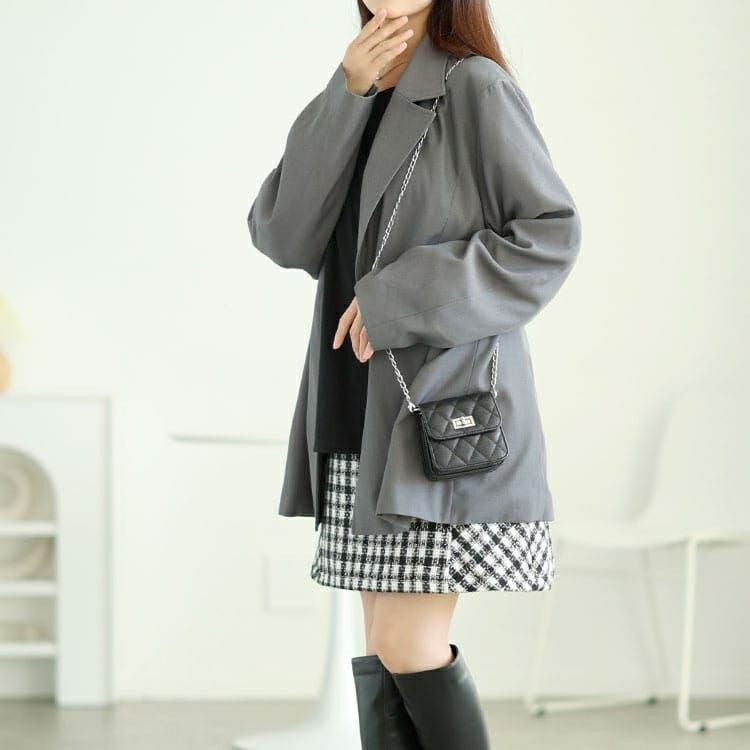 大きいサイズ レディース ラメツイードセミタイトミニスカート　tana-ww650052