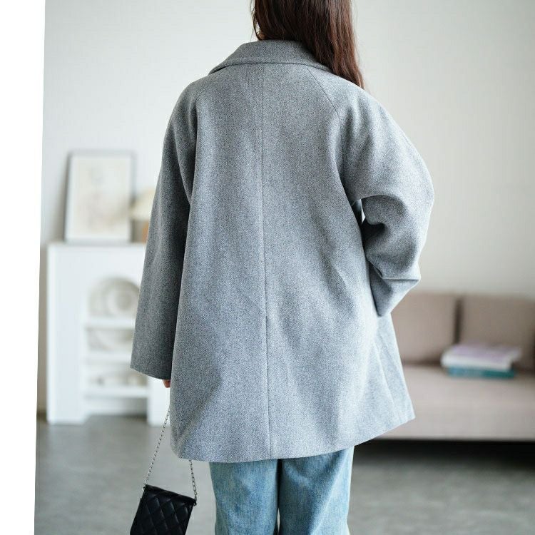 大きいサイズ レディース オーバーサイズダブルブレストコート　tog-1049