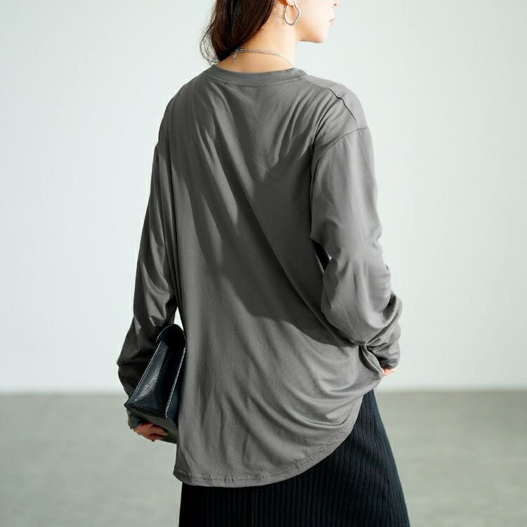 大きいサイズ レディース ロングカフスカットソーチュニック　goldy-1759【メール便可】