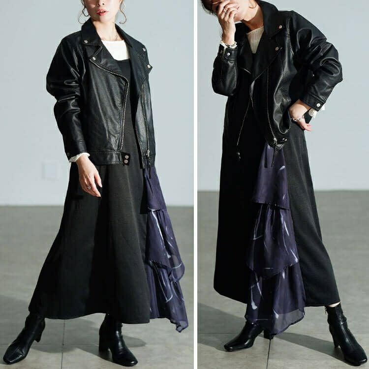 大きいサイズ レディース ティアード切り替えアシメジャンパースカート　nw-25056