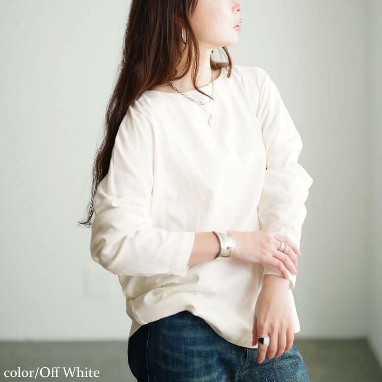 大きいサイズ レディース ボートネックワイドドルマンプルオーバー　wk-0575 【メール便可】 オフホワイト