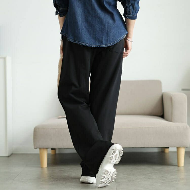 大きいサイズ レディース スウェットセミフレアパンツ　wk-0586