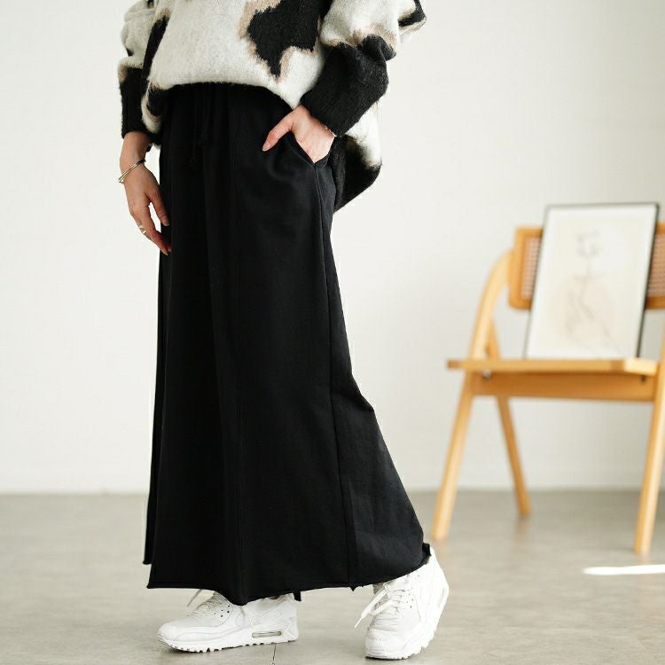 大きいサイズ レディース バックスリットスウェットナロースカート　wk-0585