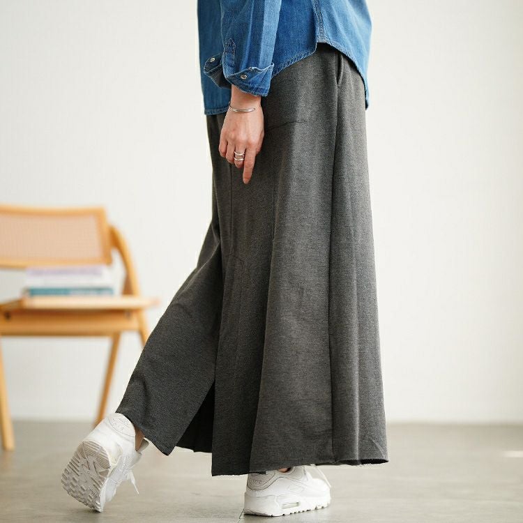 大きいサイズ レディース バックスリットスウェットナロースカート　wk-0585