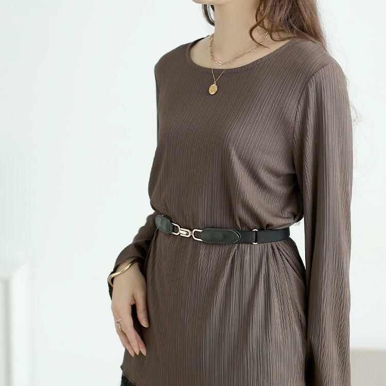 大きいサイズ レディース 2wayゴムベルト　maru-20032 【メール便可】 ブラック