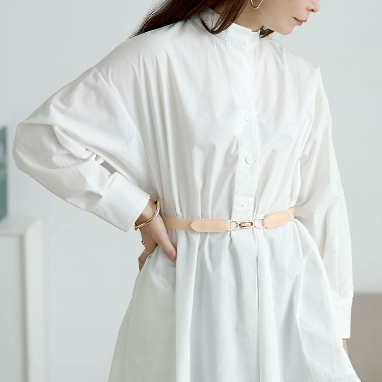 大きいサイズ レディース 2wayゴムベルト　maru-20032 【メール便可】 ライトベージュ