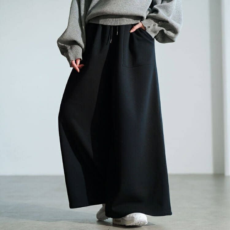 大きいサイズ レディース 裏シャギーワイドパンツ　map-44