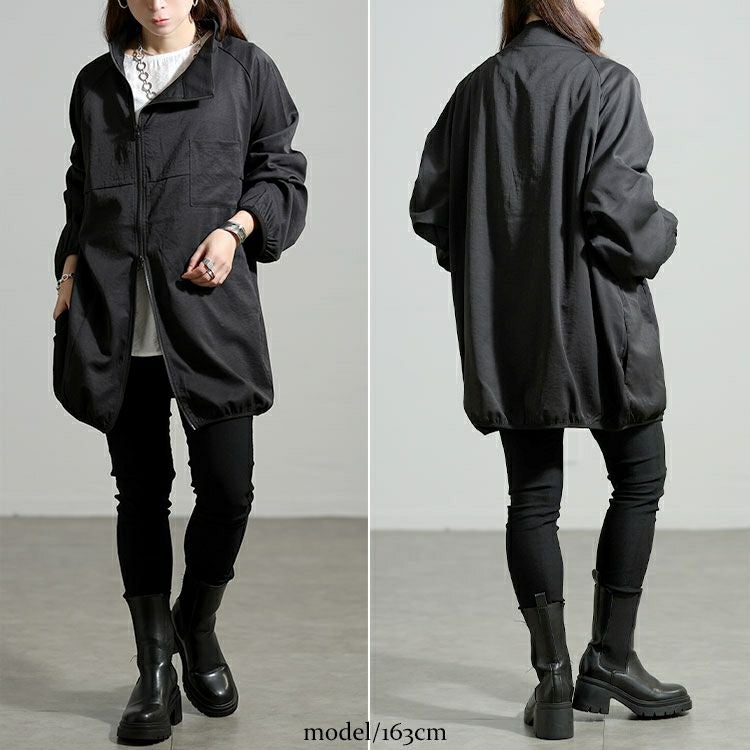 大きいサイズ レディース アシンメトリーダブルジップブルゾン sw-0838