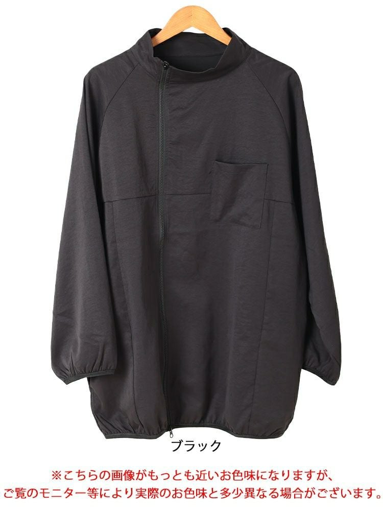 大きいサイズ レディース アシンメトリーダブルジップブルゾン sw-0838
