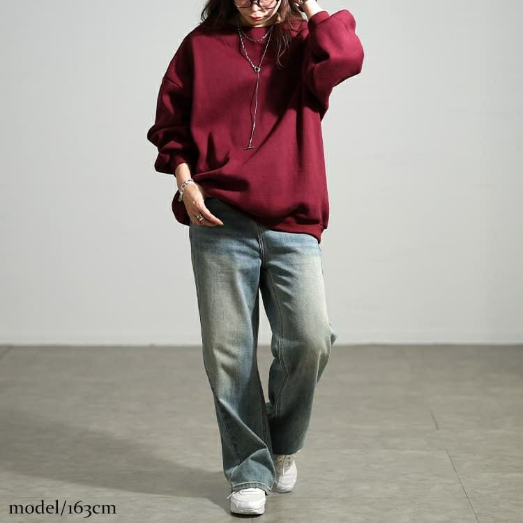 大きいサイズ レディース 裏起毛ミニハイネックプルオーバー sum-0037