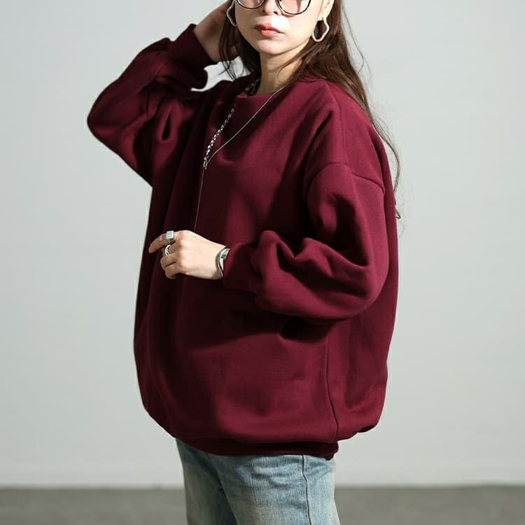 大きいサイズ レディース 裏起毛ミニハイネックプルオーバー sum-0037