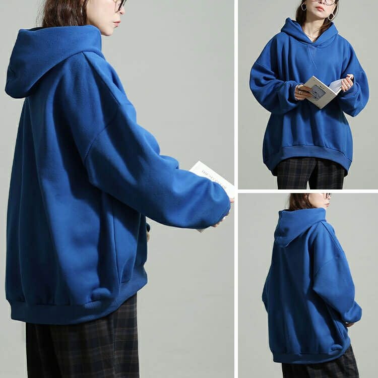 大きいサイズ レディース 裏起毛オーバーサイズパーカー nw-25058