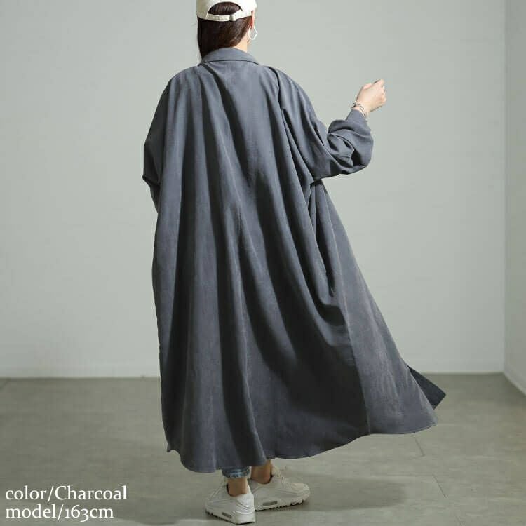 大きいサイズ レディース オーバーサイズシャツワンピース nw-25051