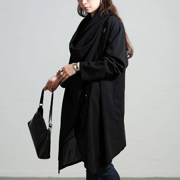 大きいサイズ レディース アシンメトリーカシュクールコーディガン nw-25050