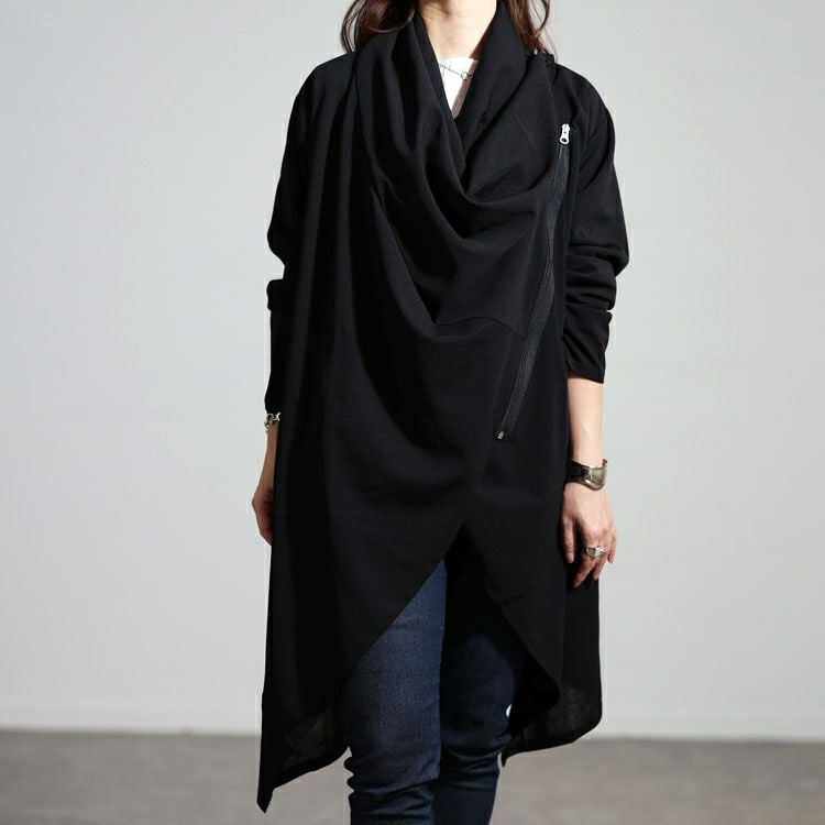 大きいサイズ レディース アシンメトリーカシュクールコーディガン nw-25050