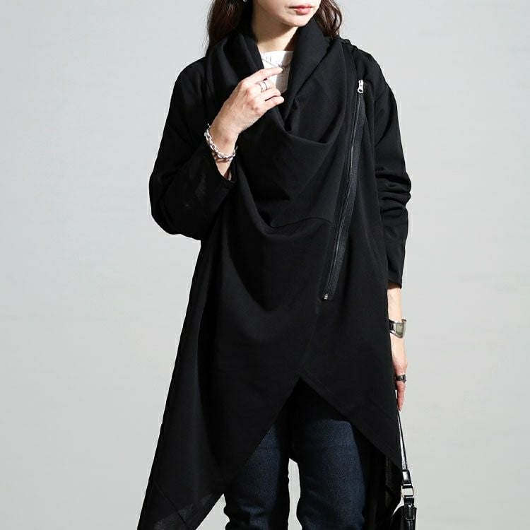 大きいサイズ レディース アシンメトリーカシュクールコーディガン nw-25050