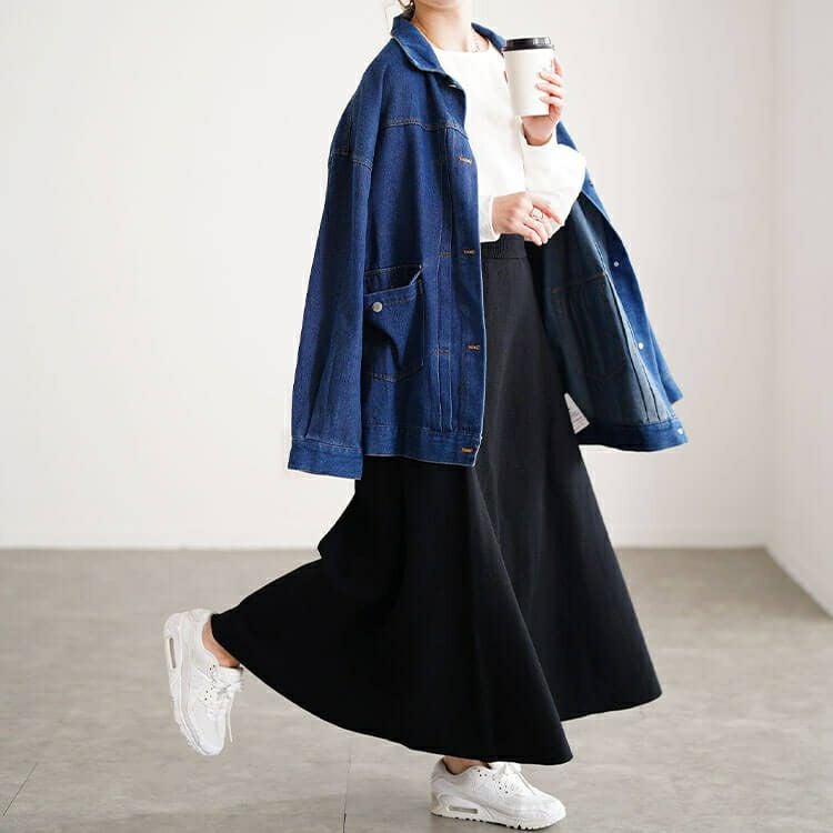 大きいサイズ レディース ハイゲージニットフレアスカート cpdai-641611