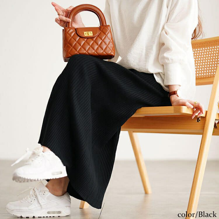 大きいサイズ レディース 太リブニットマーメイドスカート cpdai-640938