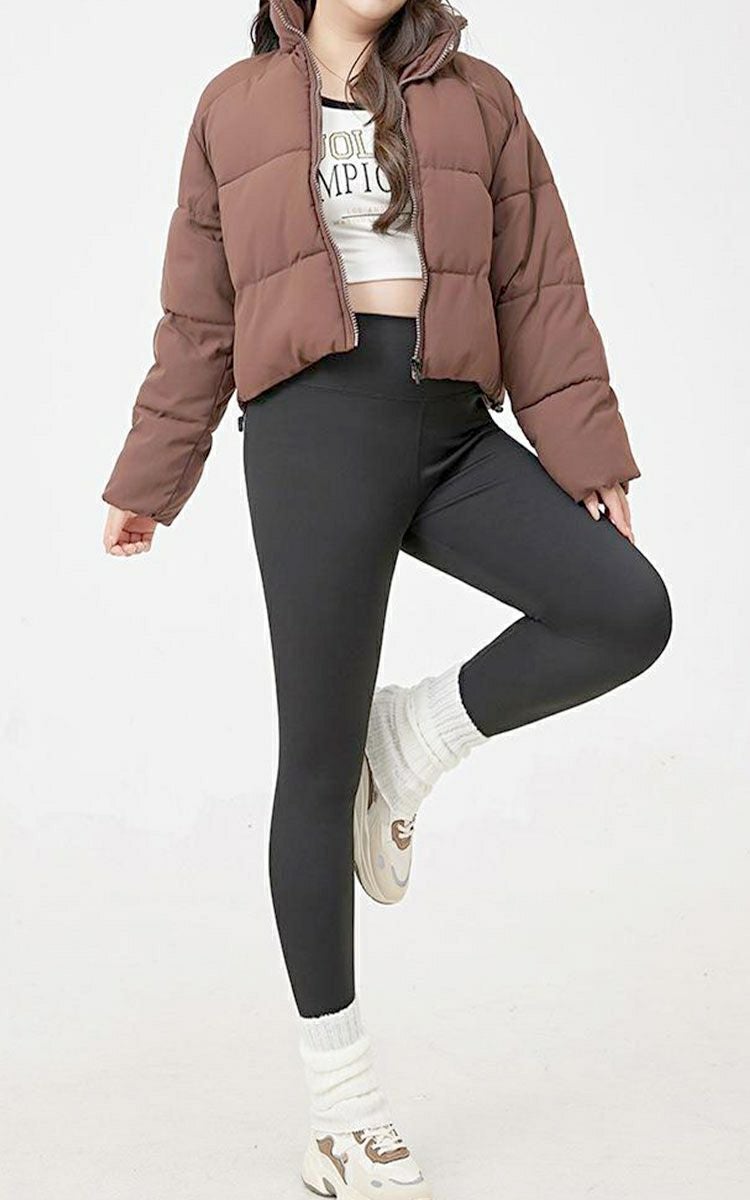 大きいサイズ レディース 裏フリースヒップアップストレッチレギンス goldy-1779