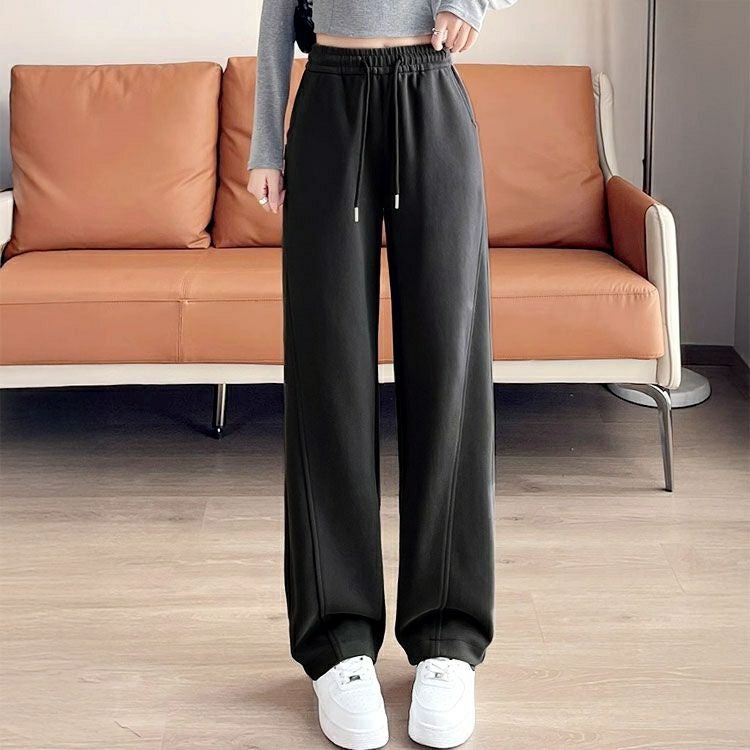 大きいサイズ レディース サイドラインワイドスウェットパンツ goldy-1790