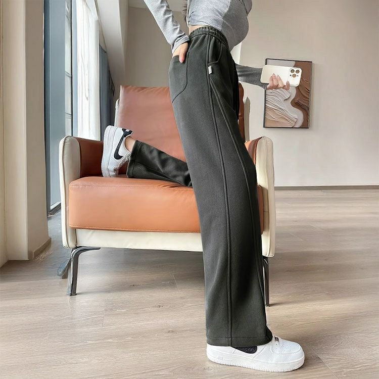 大きいサイズ レディース サイドラインワイドスウェットパンツ goldy-1790