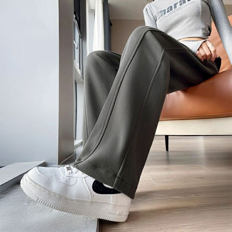 大きいサイズ レディース サイドラインワイドスウェットパンツ goldy-1790