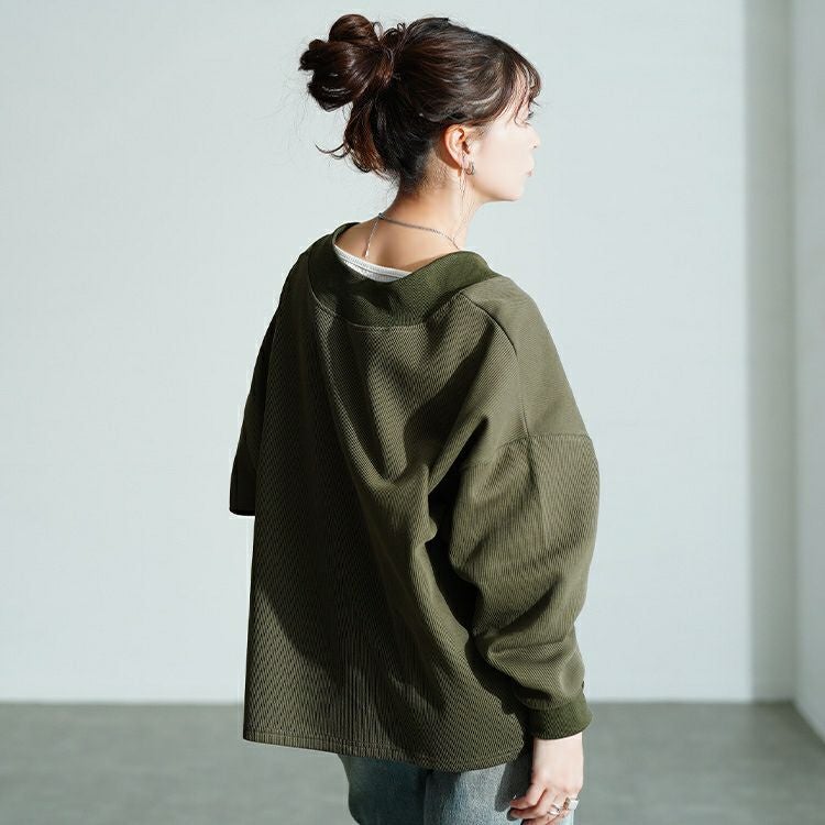 大きいサイズ レディース 深Vネックニットソーワイドプルオーバー maru-30205