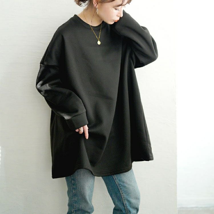 大きいサイズ レディース 裏起毛フレアチュニック goldy-1794