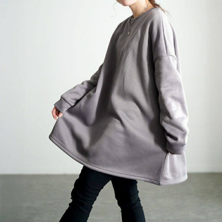 大きいサイズ レディース 裏起毛フレアチュニック goldy-1794