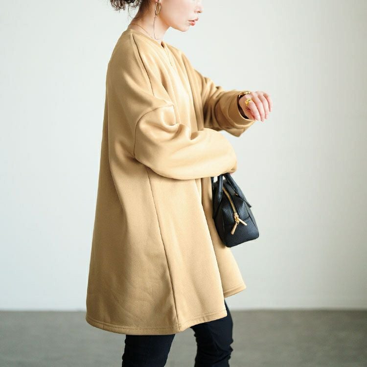 大きいサイズ レディース 裏起毛フレアチュニック goldy-1794