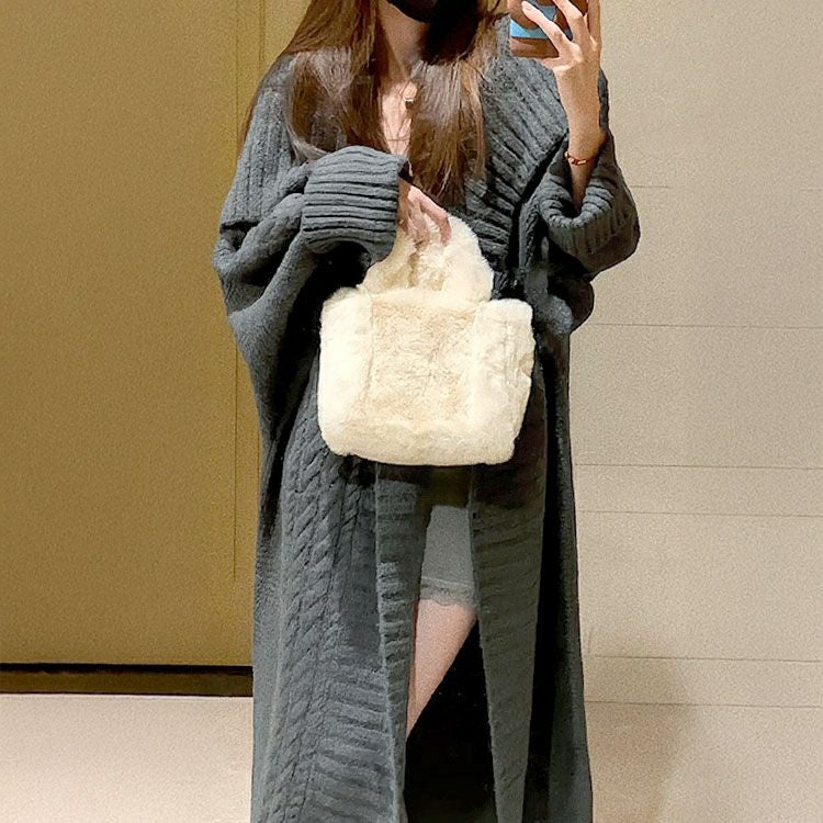 大きいサイズ レディース ケーブル編みニットコーディガン goldy-1783