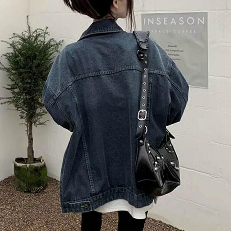 大きいサイズ レディース フリンジ加工デニムジャケット goldy-1807