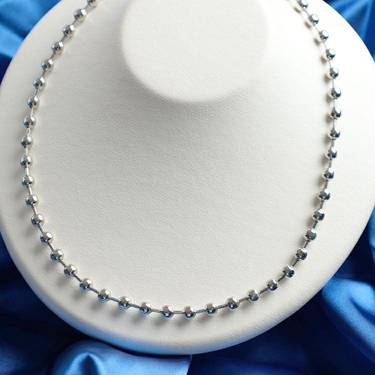 大きいサイズ レディース ボールチェーンネックレス goldy-1803