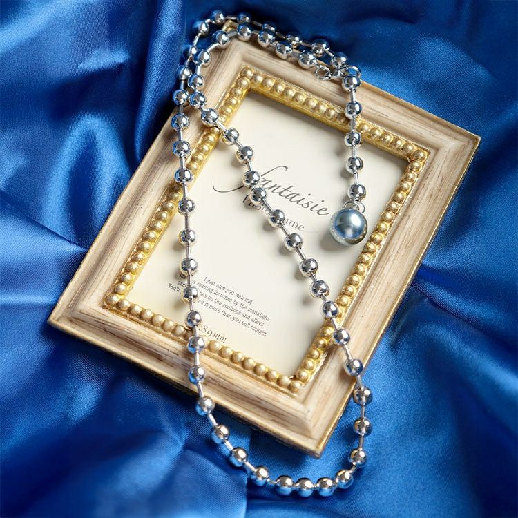 大きいサイズ レディース ボールチェーンネックレス goldy-1803