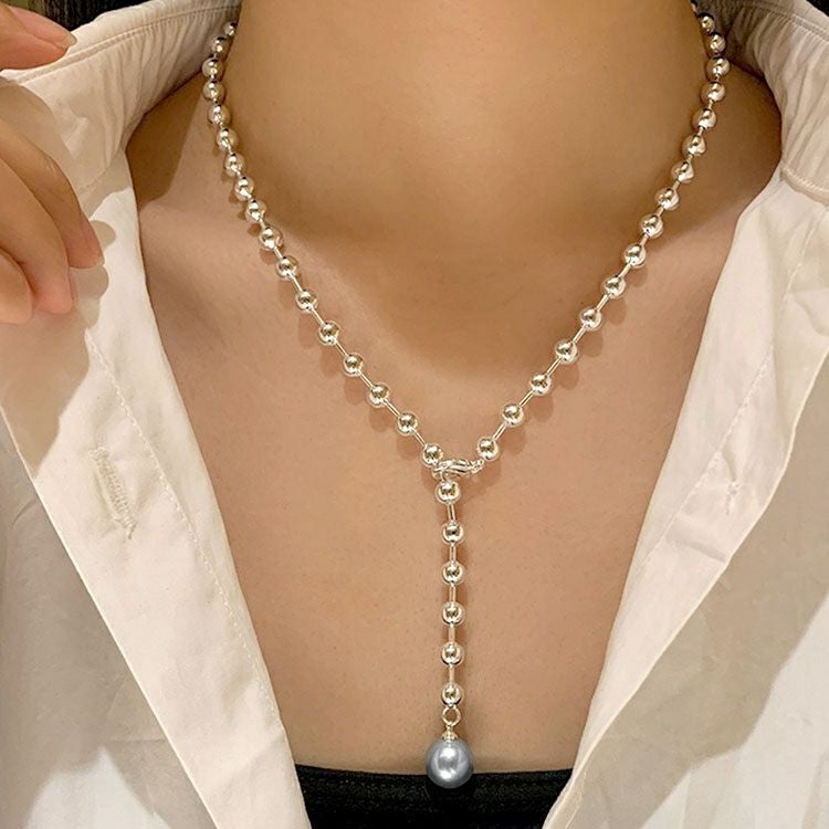 大きいサイズ レディース ボールチェーンネックレス goldy-1803