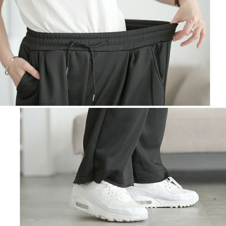 大きいサイズ レディース スウェットバレルレッグパンツ