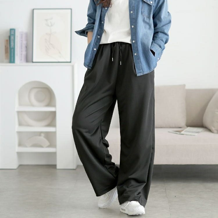 大きいサイズ レディース スウェットバレルレッグパンツ