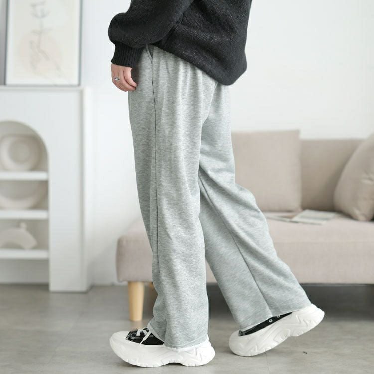 大きいサイズ レディース スウェットバレルレッグパンツ