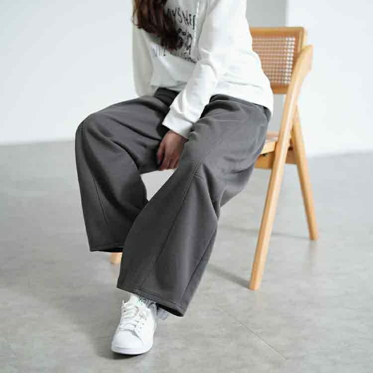 大きいサイズ レディース ワイドバレルレッグパンツ