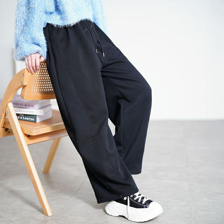 大きいサイズ レディース ワイドバレルレッグパンツ