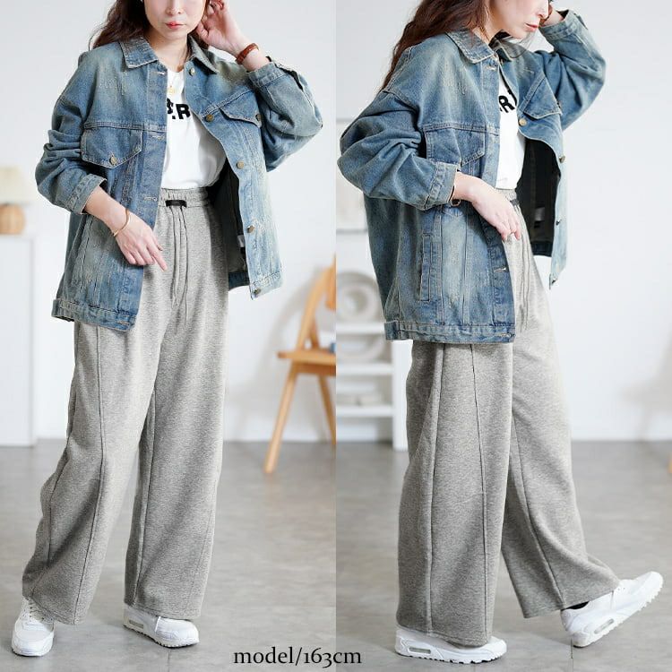 大きいサイズ レディース ワイドバレルレッグパンツ