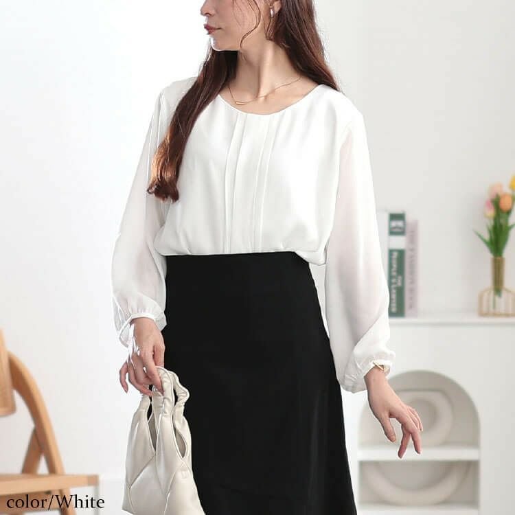 大きいサイズ レディース ボックスタックジョーゼットブラウス