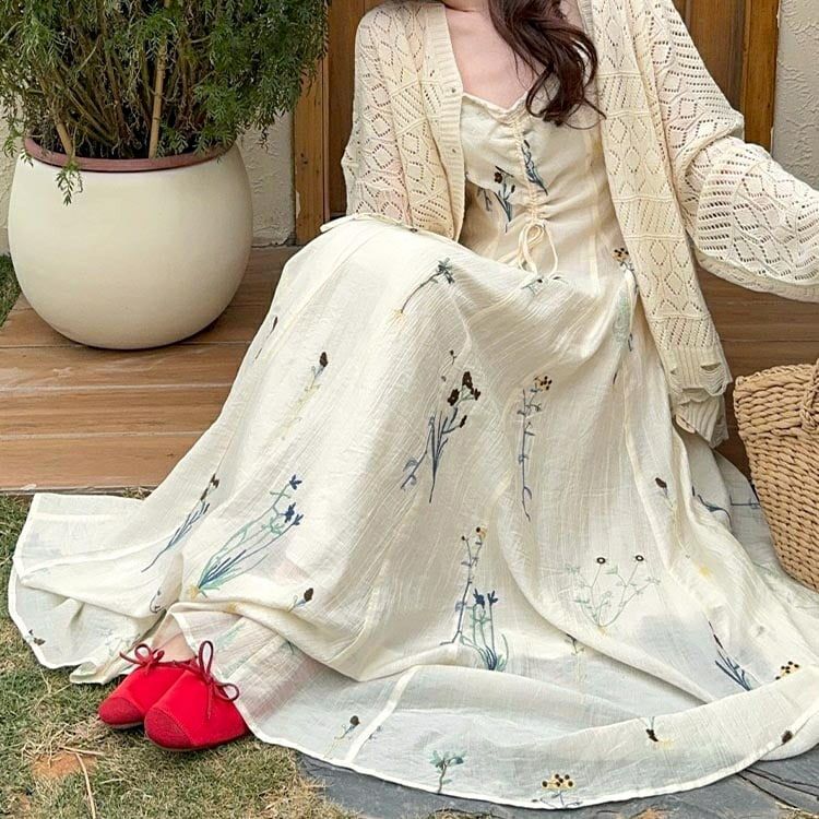 大きいサイズ レディース バックシャーリングキャミソールワンピース