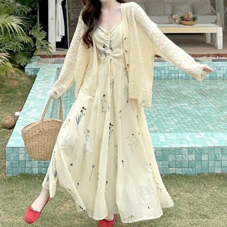 大きいサイズ レディース バックシャーリングキャミソールワンピース