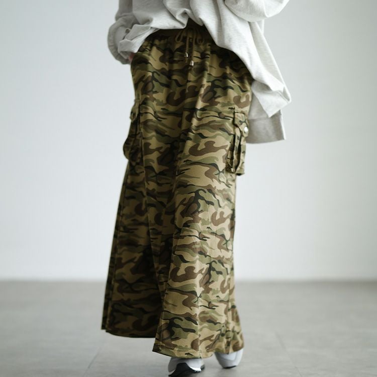 大きいサイズ レディース 迷彩柄カーゴスカート