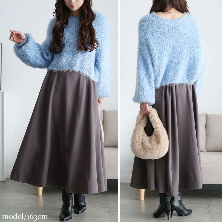 大きいサイズ レディース ストレッチツイルハイウエストフレアスカート