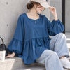 大きいサイズ レディース ヴィラーゴスリーブ異素材チュニック