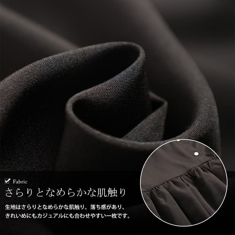 大きいサイズ レディース リボンカフスバルーンペプラムチュニック