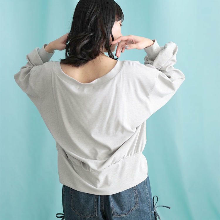 大きいサイズ レディース ワンショルダーラメプルオーバー