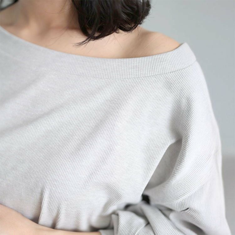 大きいサイズ レディース ワンショルダーラメプルオーバー